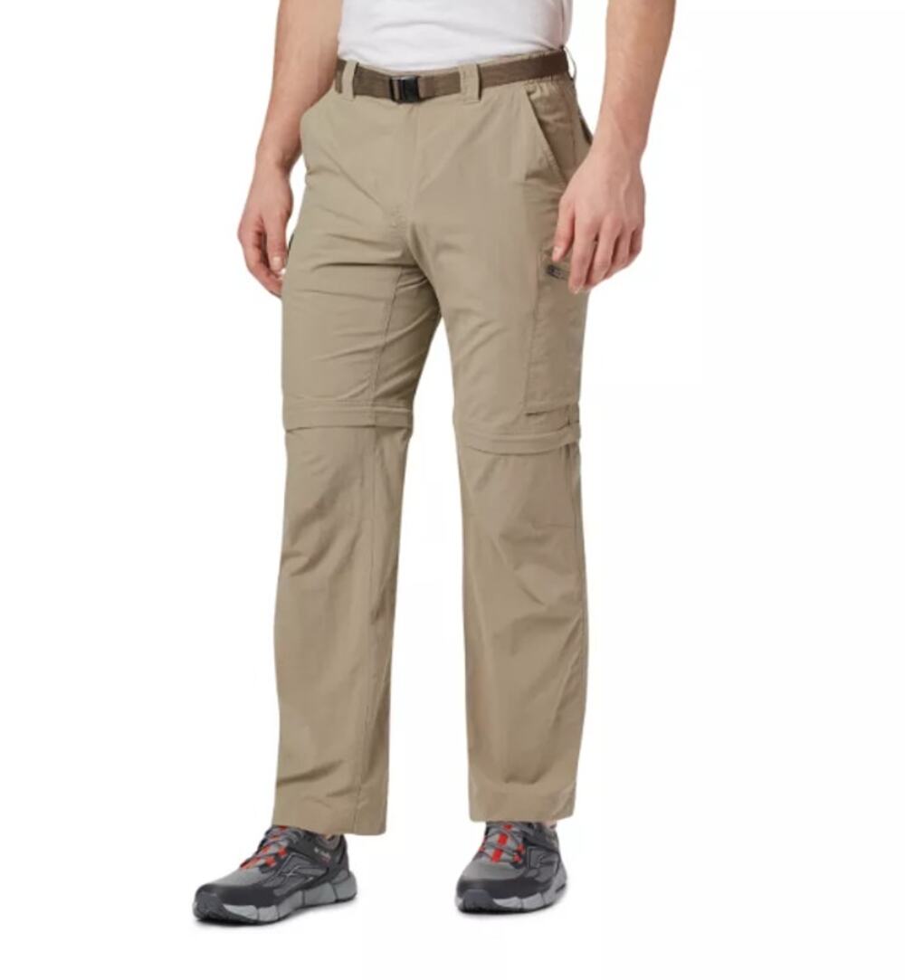 Columbia Silver Ridge Convertible Pants Tusk Tan With Belt Mens Size 40x32